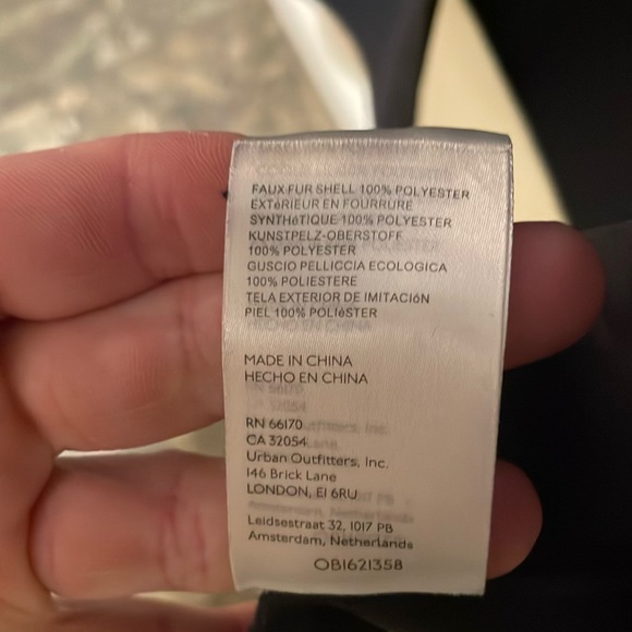 Free People Lana Oversize Faux Fur Coat, Navy Blue - Picture 5 of 5